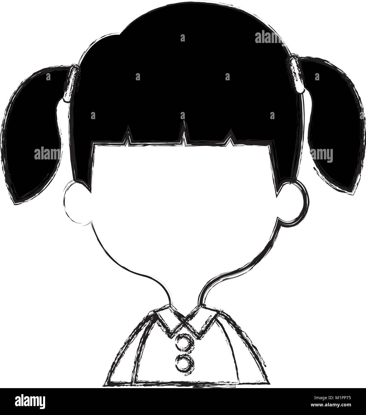 cute and little girl Stock Vector Image & Art - Alamy