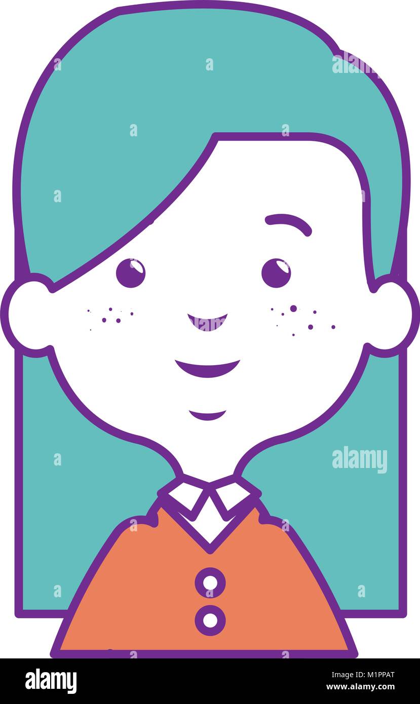 cute and little girl Stock Vector Image & Art - Alamy