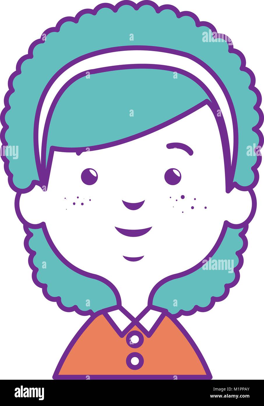 cute and little girl Stock Vector Image & Art - Alamy
