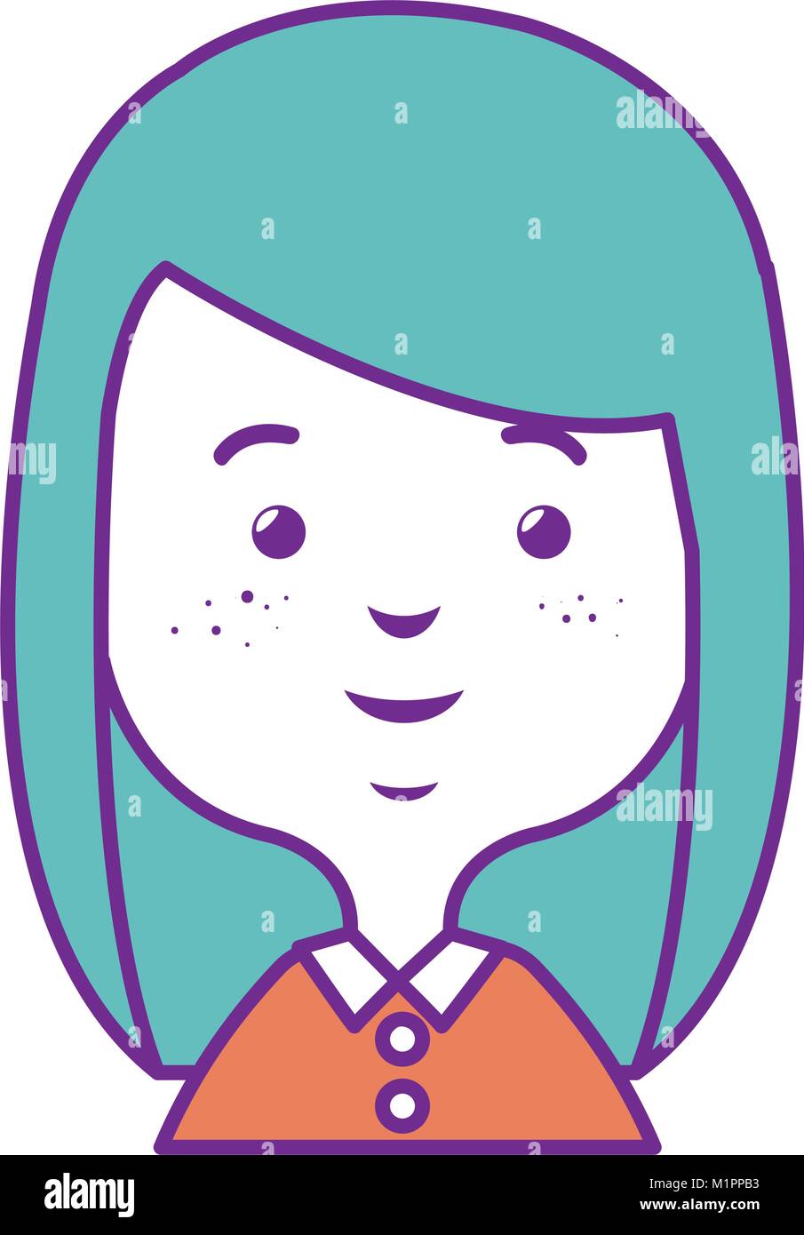 cute and little girl Stock Vector Image & Art - Alamy