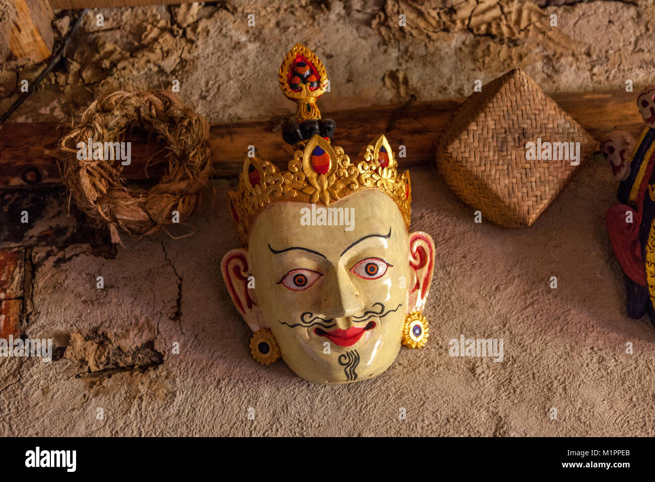 Bumthang, Bhutan. Mask Representing Dayani (Dhyani) Spirits, the