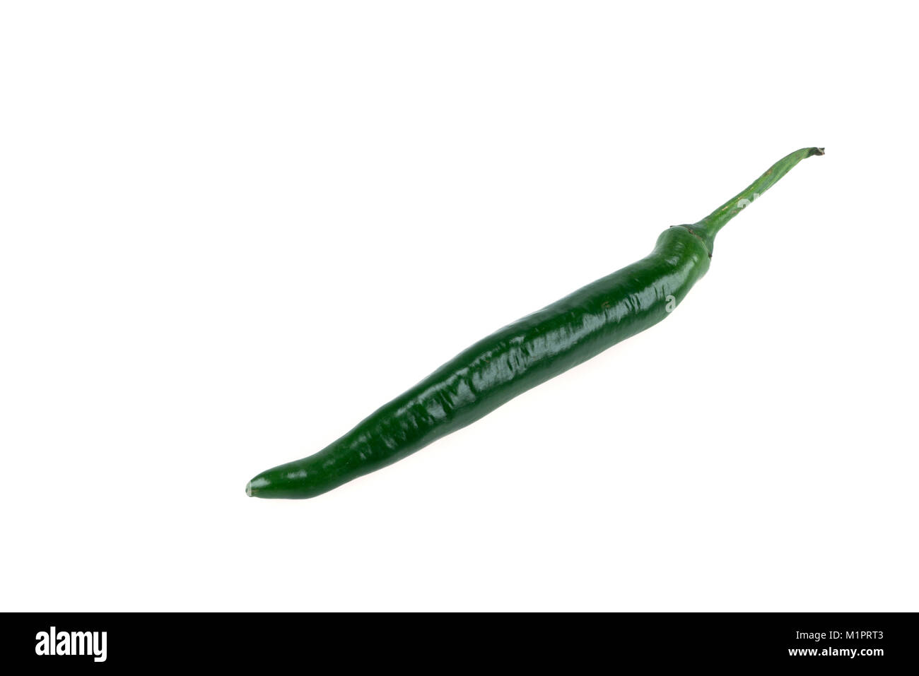 Long Green Chili isolated on white background Stock Photo Alamy