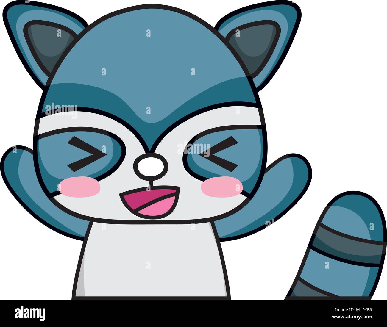 Anima Raccoon adorable and cheerful raccoon wild animal Stock Vector Image & Art - Alamy