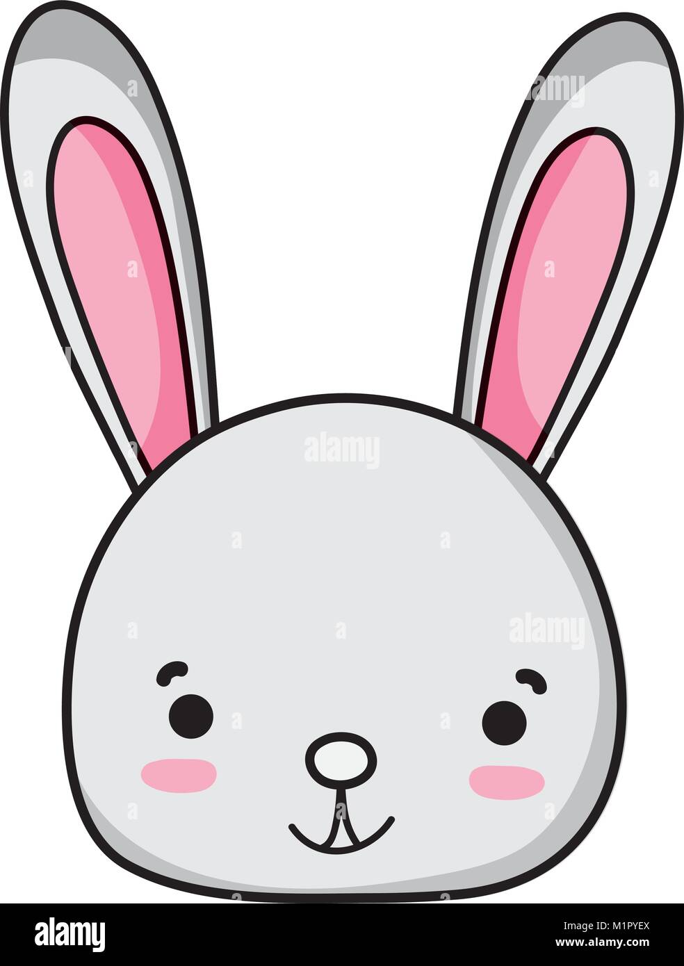 Smiling Rabbit Head smile rabbit head wild animal Stock Vector Image & Art - Alamy