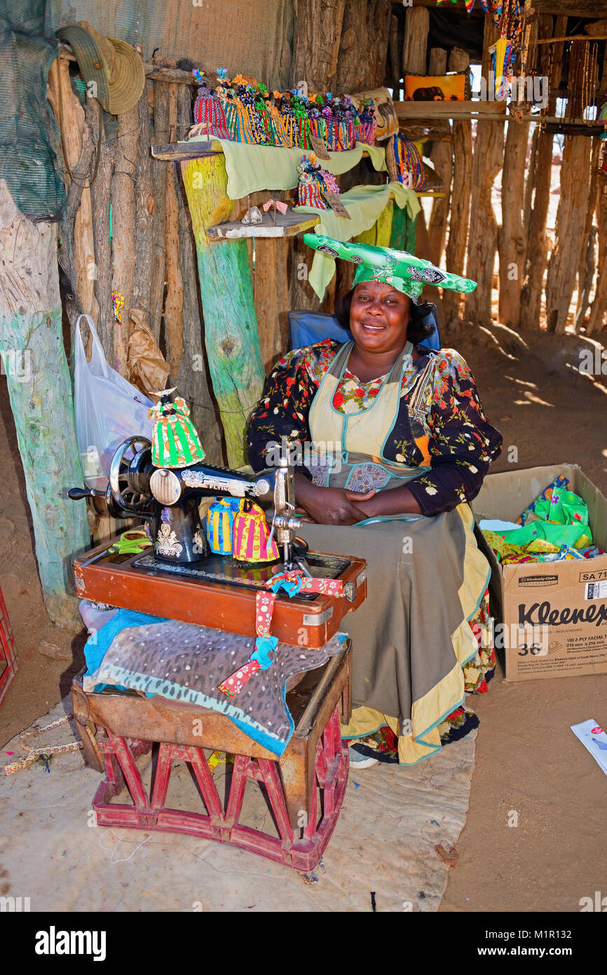 The Herero woman, C35, Damaraland, Namibia Herero, Hererofrau, Namibia  Herero Stock Photo