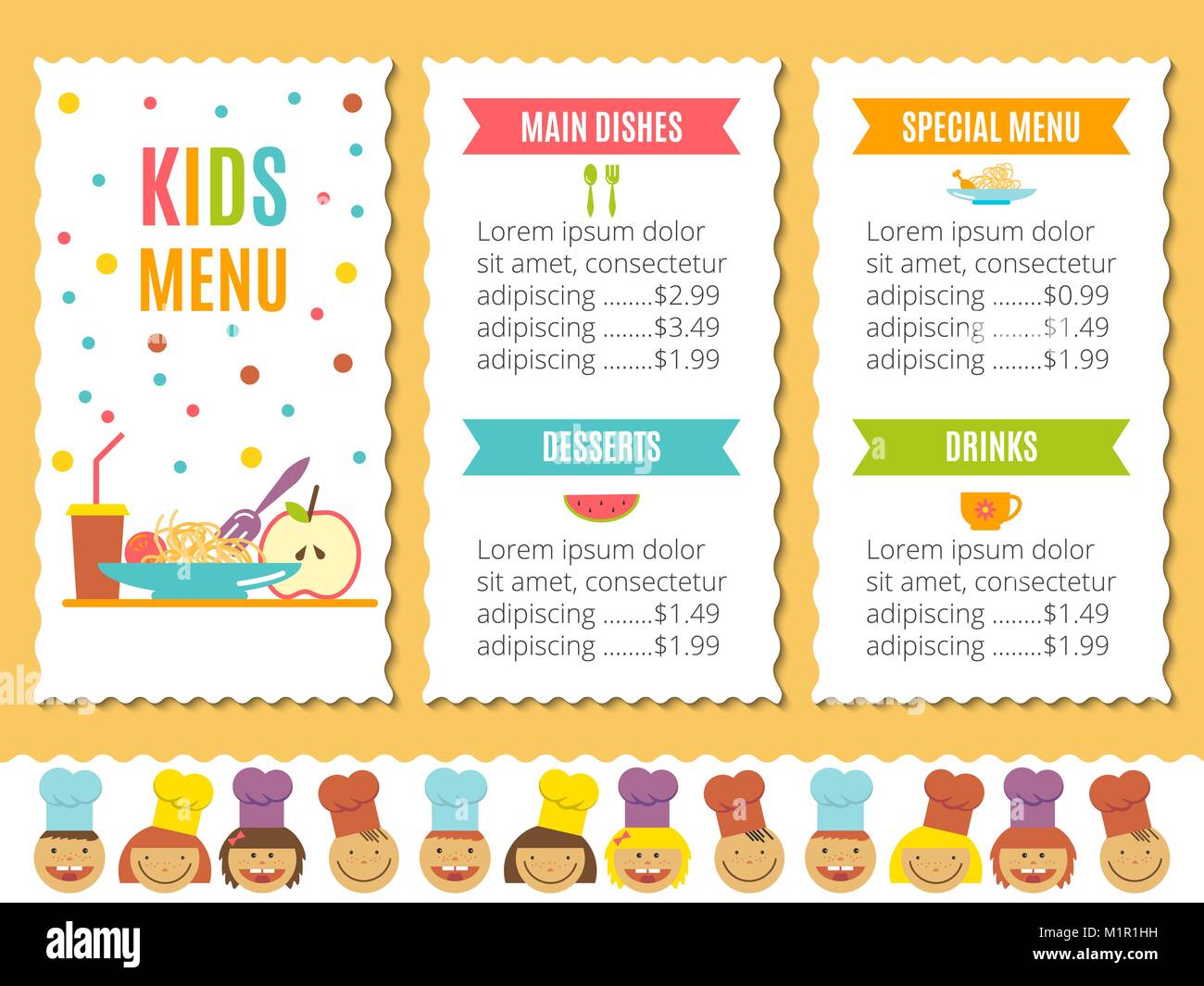 free kids menu template download word free kids menu template download word