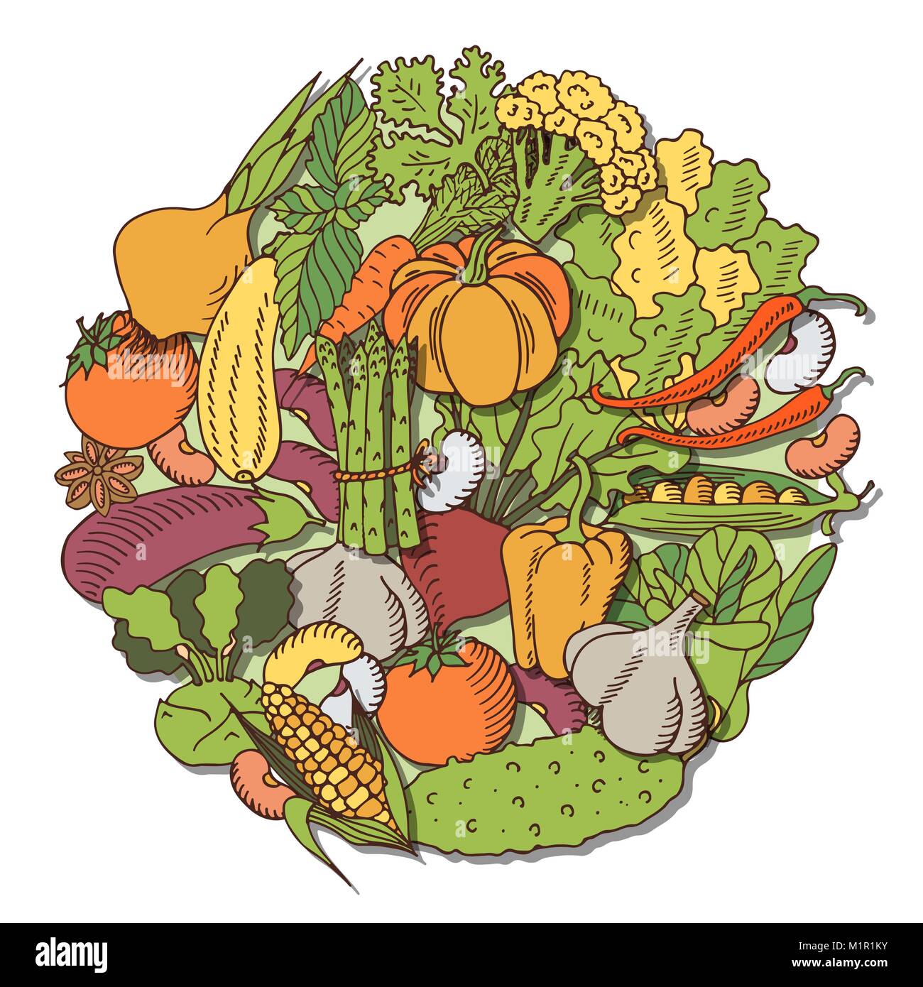 poster with vegetables Stock Vector Image & Art - Alamy