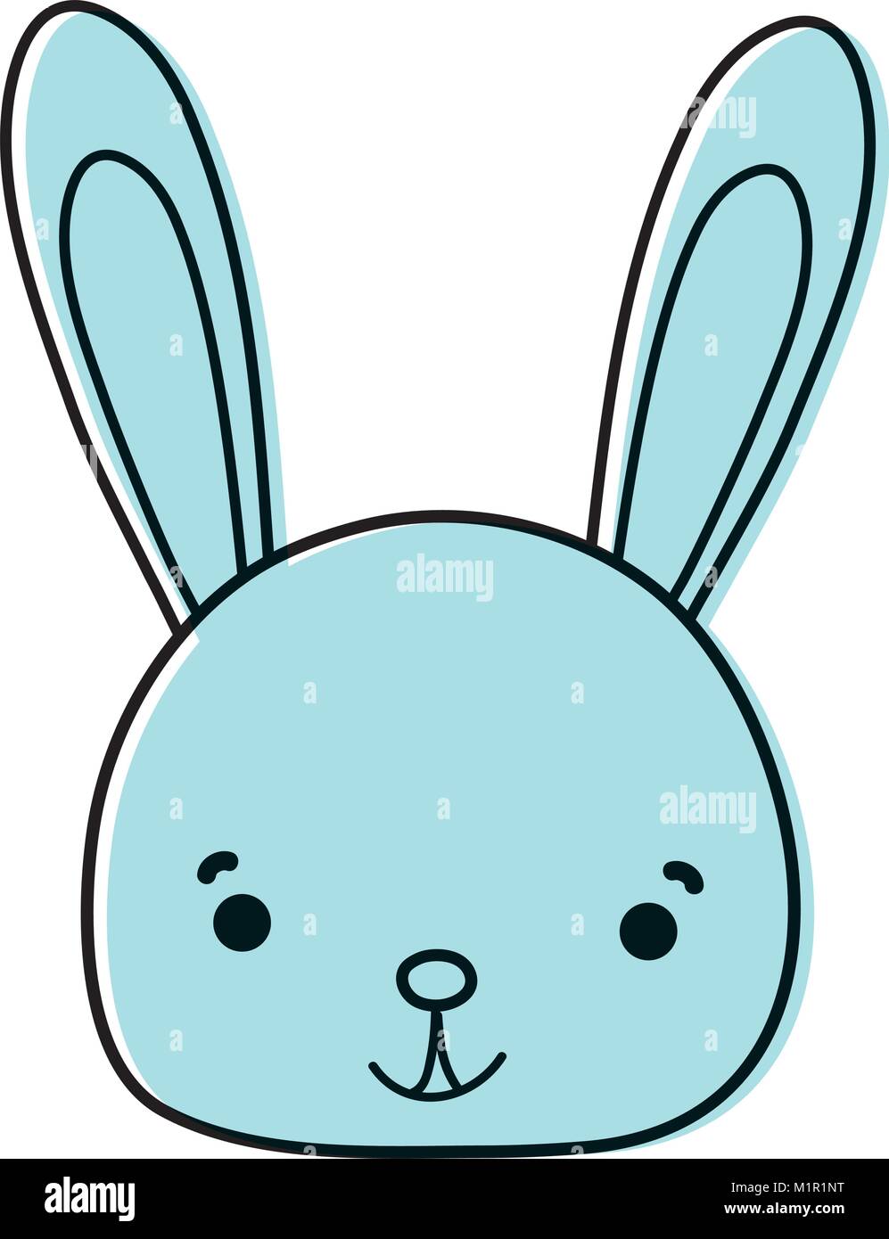 Smiling Rabbit Head color smile rabbit head wild animal Stock Vector Image & Art - Alamy