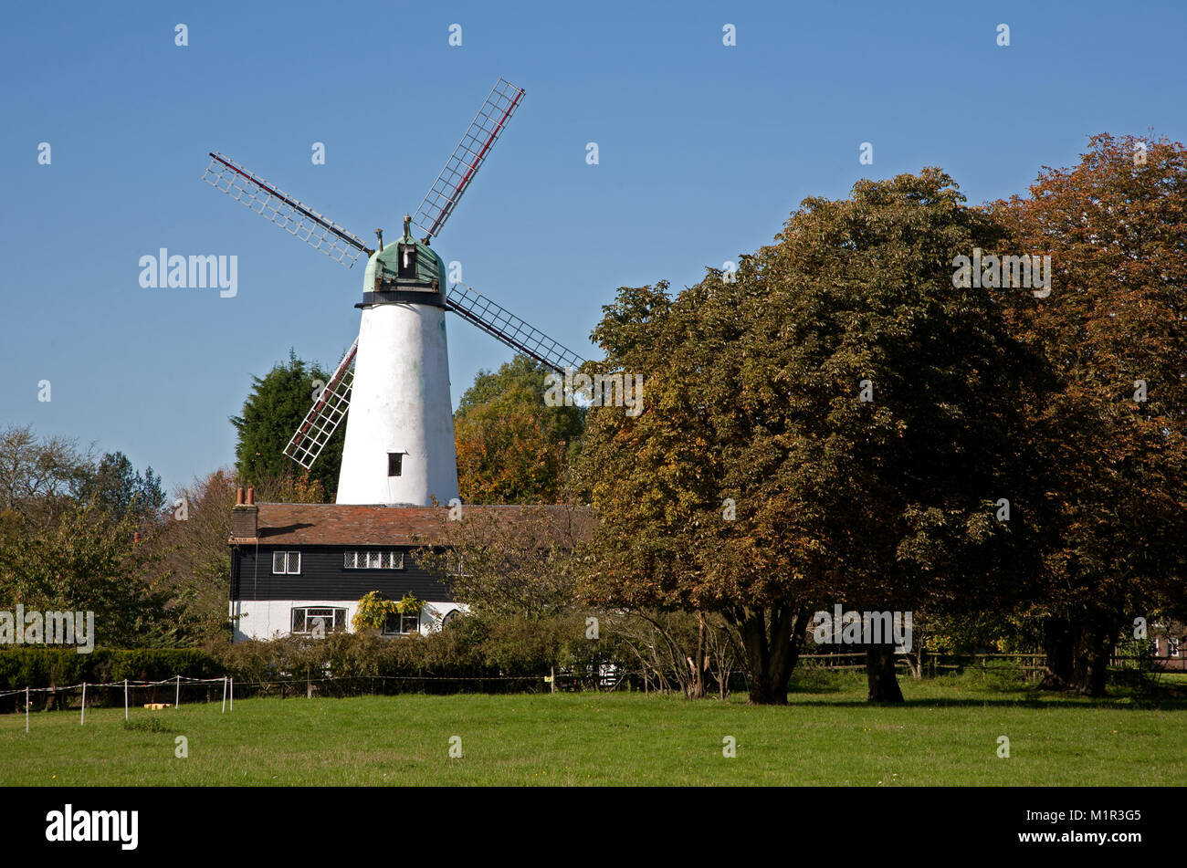 Hawridge Windmill, also known as Cholesbury Windmill, is a disused tower mill in Hawridge, Buckinghamshire, England. Stock Photo