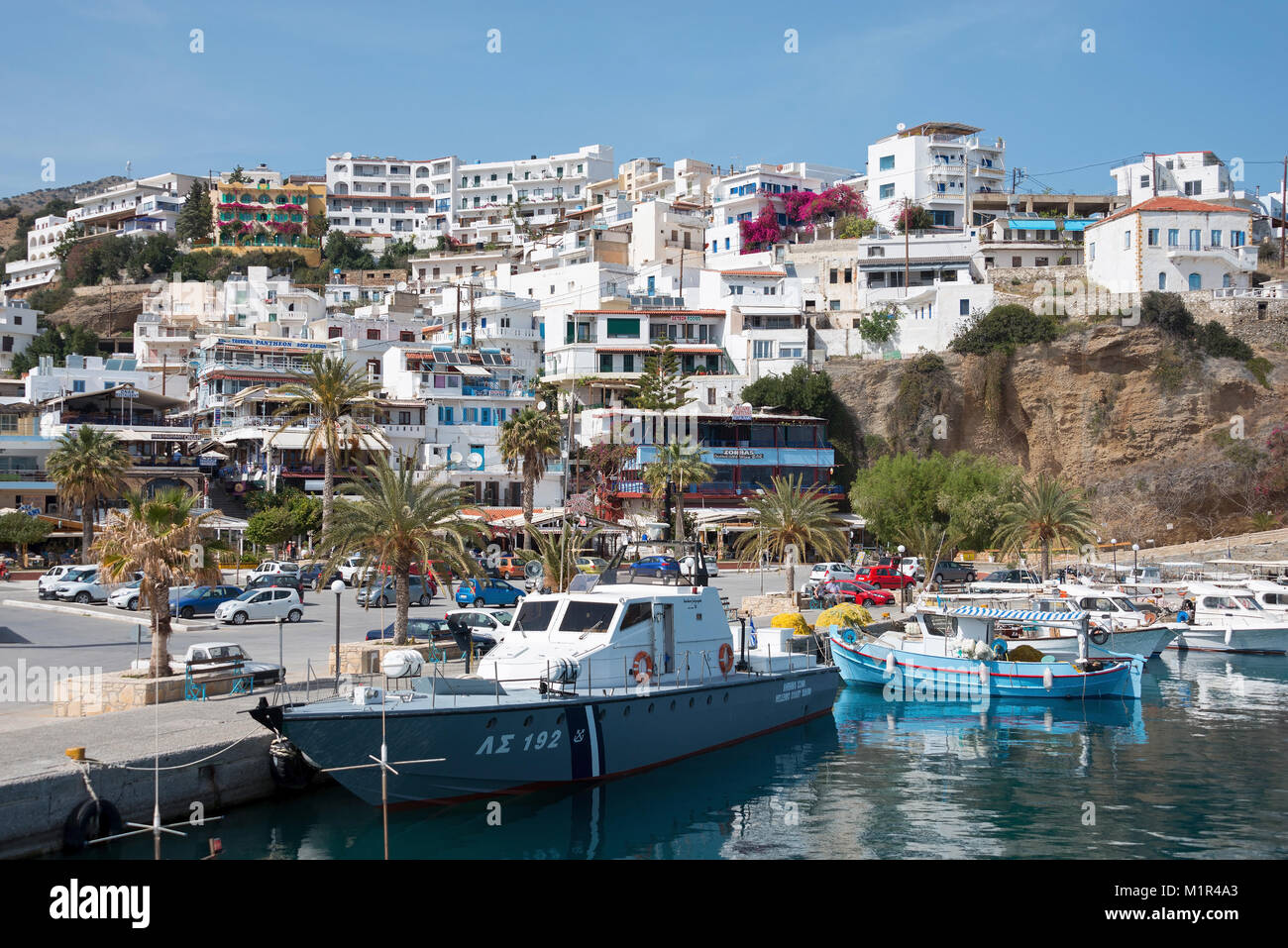 Harbor, Agia Galini, Crete, Greece , Hafen, Kreta, Griechenland Stock Photo