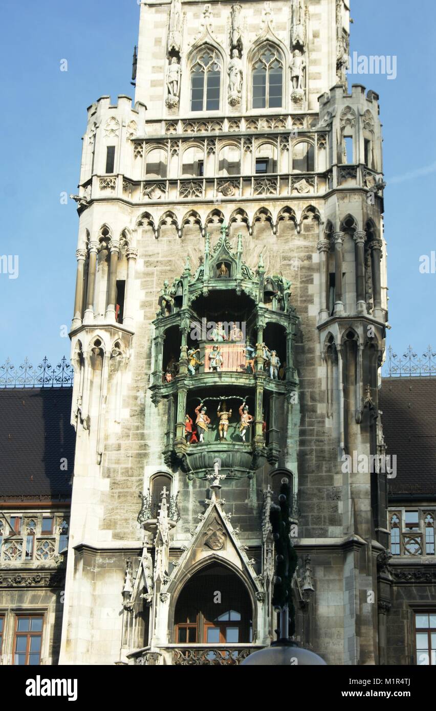 The Town Hall Clock Tower, Munich,, Bavaria, Germany Stock Photo Alamy