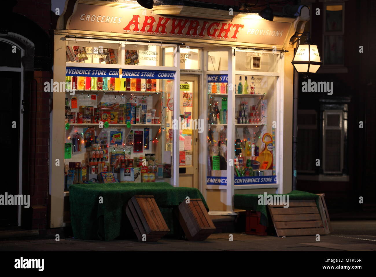 Beautique Hair Salon in Doncaster, after being transformed into the famous  "Arkwright" store from the popular tv series Still Open All Hours Stock  Photo - Alamy