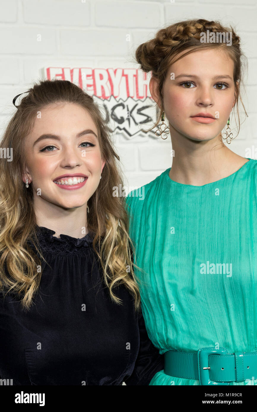 New York NY January 31 2018 Sydney Sweeney And Peyton Kennedy 