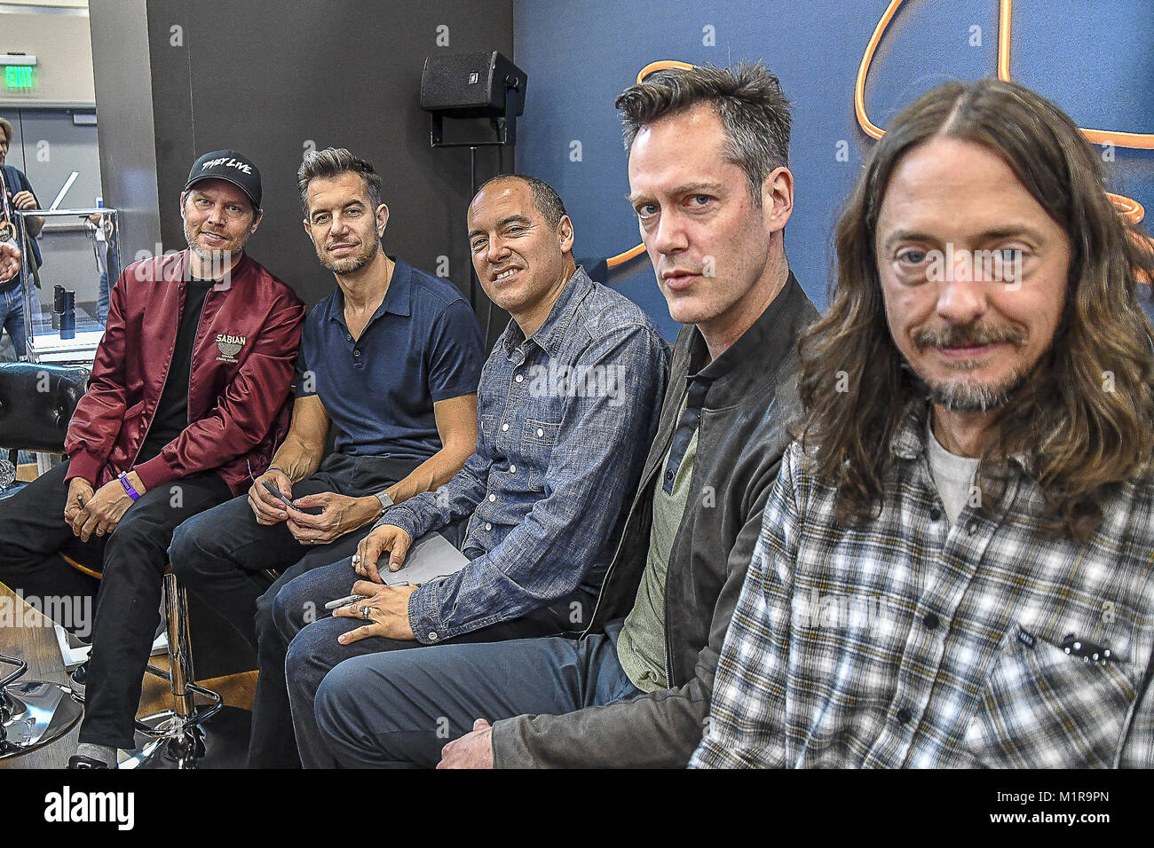 Anaheim, CA, USA. 25th Jan, 2018. The Band LIT at the Beyerdynamic Inc.  Booth for the 2018 Annual NAMM Show, the global business convention for the  music industry. Credit: Dave Safley/ZUMA Wire/Alamy