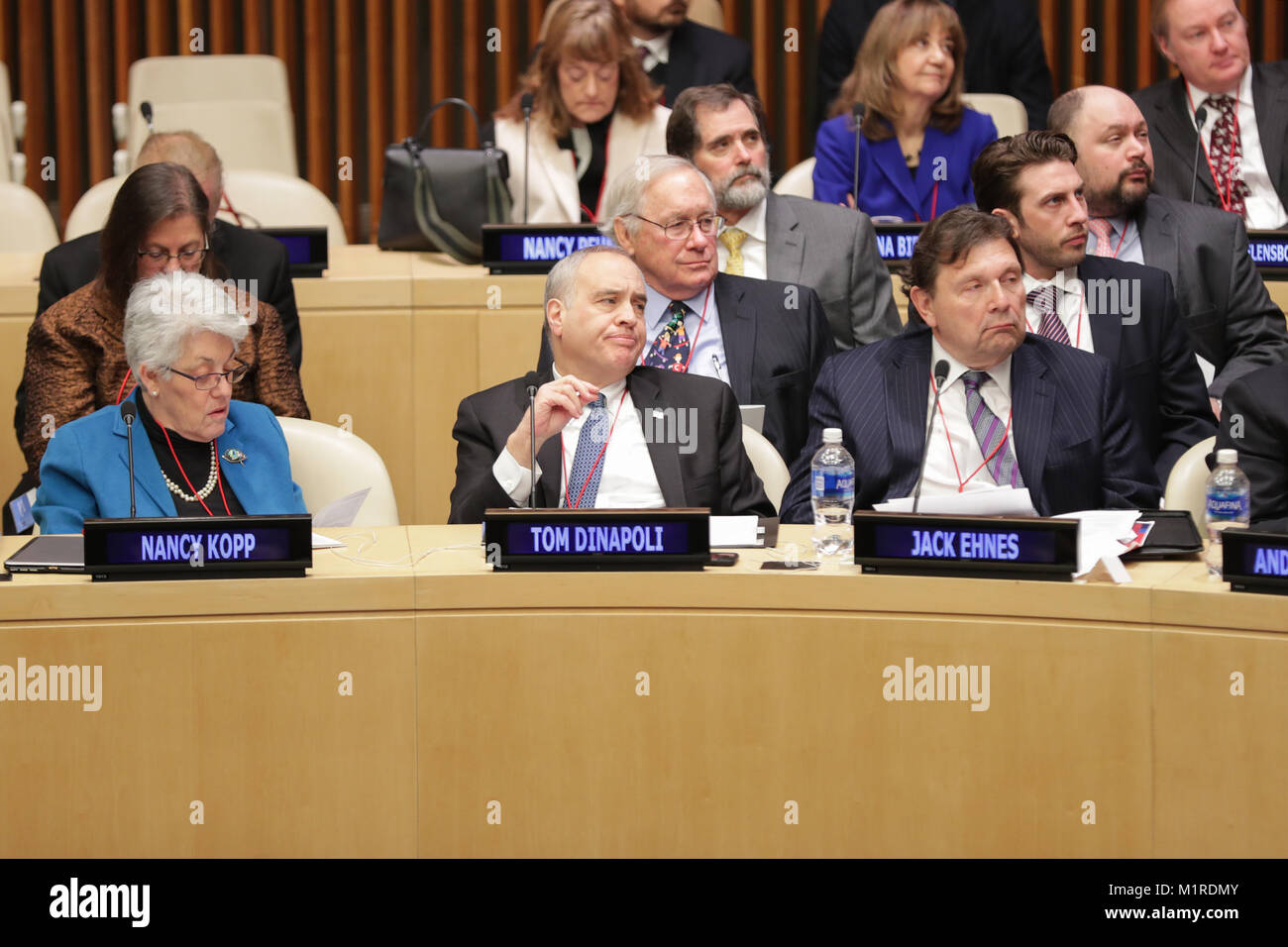 New York, NY, USA. 1st Feb, 2018. United Nations, New York, USA, January 31 2018 - Thomas P. DiNapoli the Comptroller of the state of New York During the 2018 Investor Summit on Climate Risk on the theme Capturing the Investment Opportunities of the Paris Agreement today at the UN Headquarters in New York City.Photo: Luiz Rampelotto/EuropaNewswire Credit: Luiz Rampelotto/ZUMA Wire/Alamy Live News Stock Photo