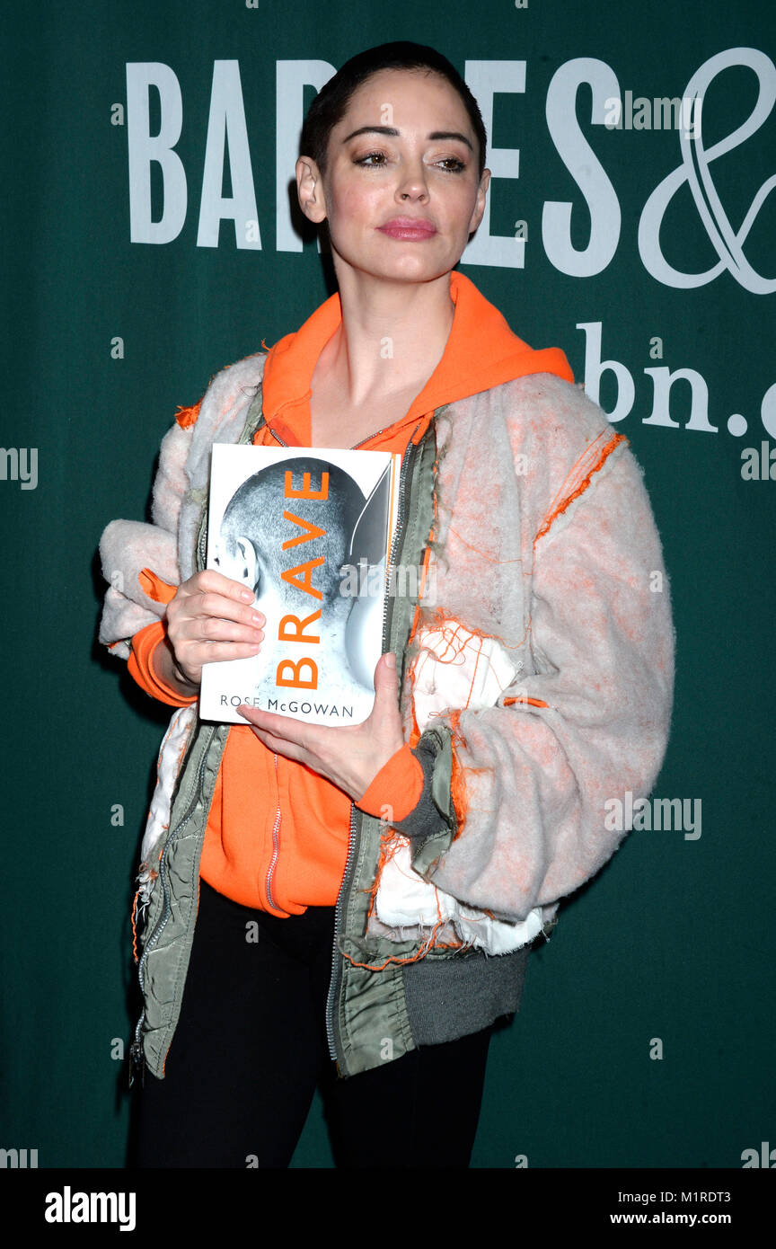 New York USA 31st January 2018 Rose McGowan Signs Copies Of Her 