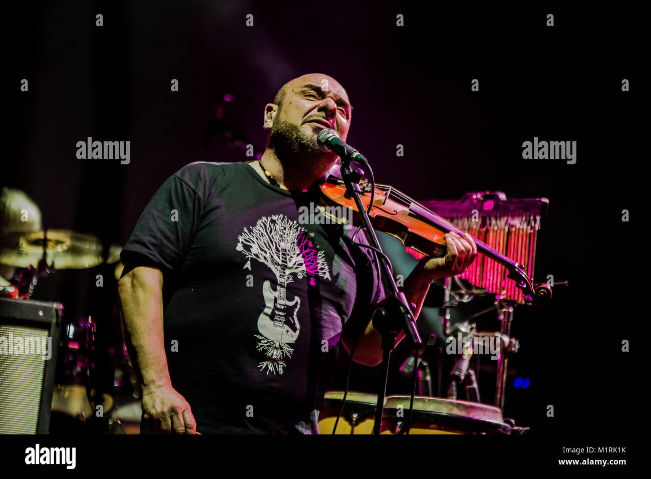 Teatro Duse, Bologna - Italy. The italian rock band, Nomadi, performed during a live of their last tour. Credit Luigi Rizzo/Alamy Live News Stock Photo