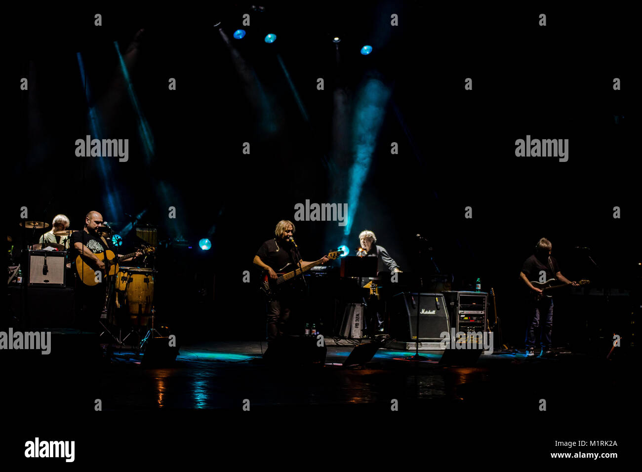 Teatro Duse, Bologna - Italy. The italian rock band, Nomadi, performed during a live of their last tour. Credit Luigi Rizzo/Alamy Live News Stock Photo