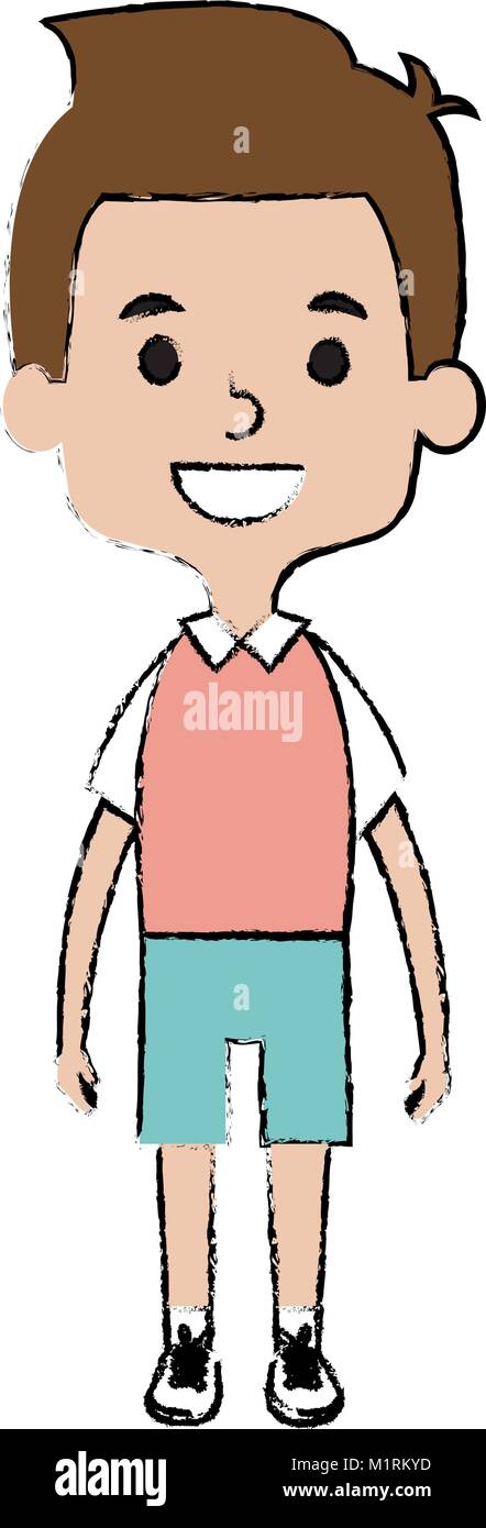cute and little boy Stock Vector Image & Art - Alamy