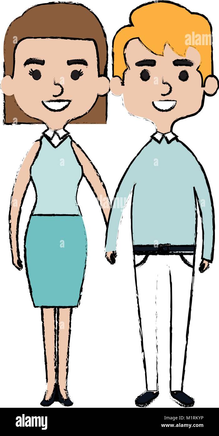 cute mother and father couple characters Stock Vector Image & Art - Alamy