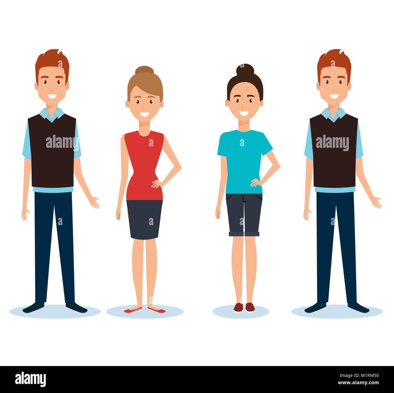group of people avatars characters Stock Vector Image & Art - Alamy