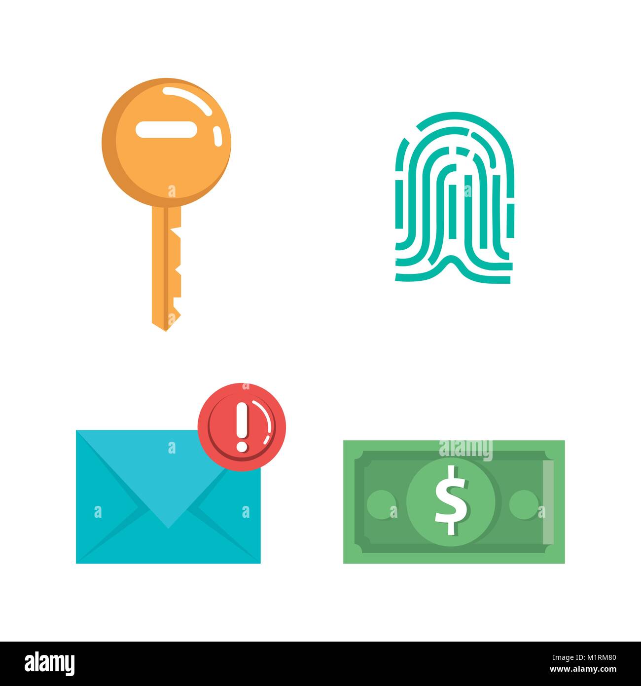 Theft identity set icons Stock Vector Image & Art - Alamy