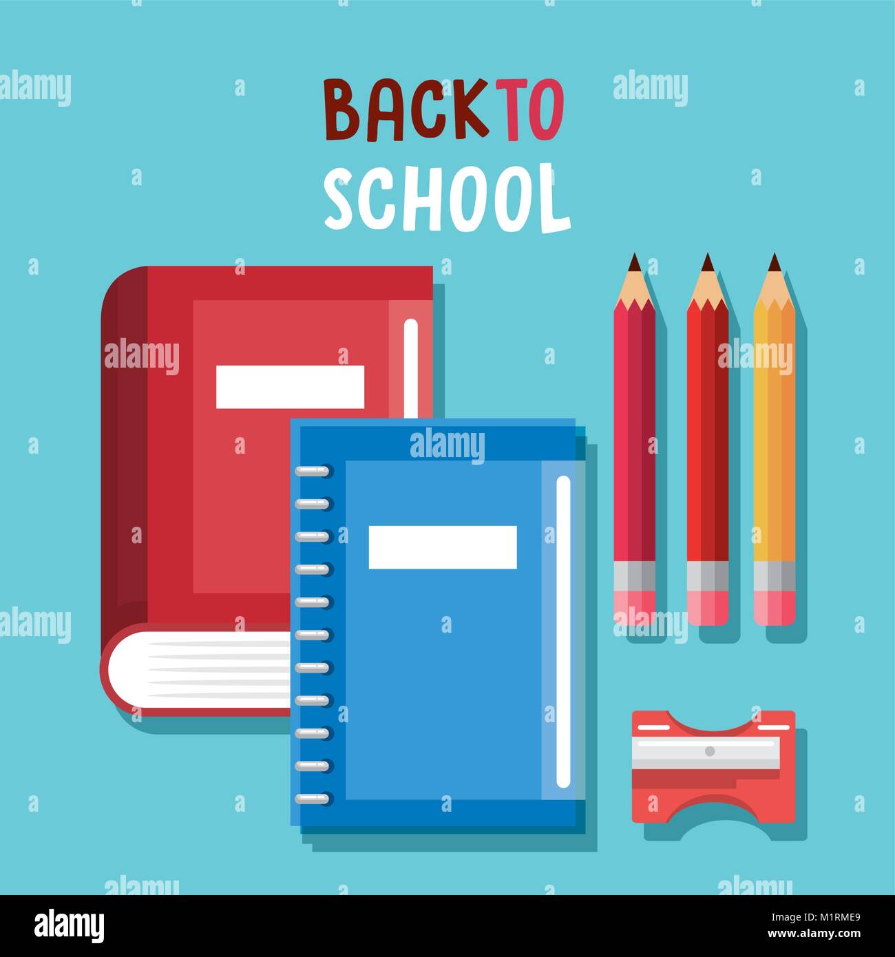 school supplies set icons Stock Vector Image & Art - Alamy