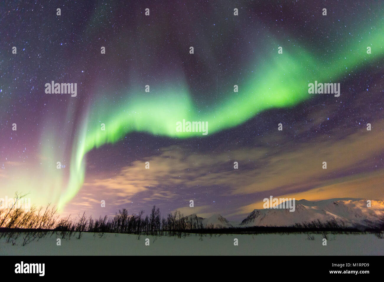 Tromso, Norway. Northern lights display Stock Photo Alamy