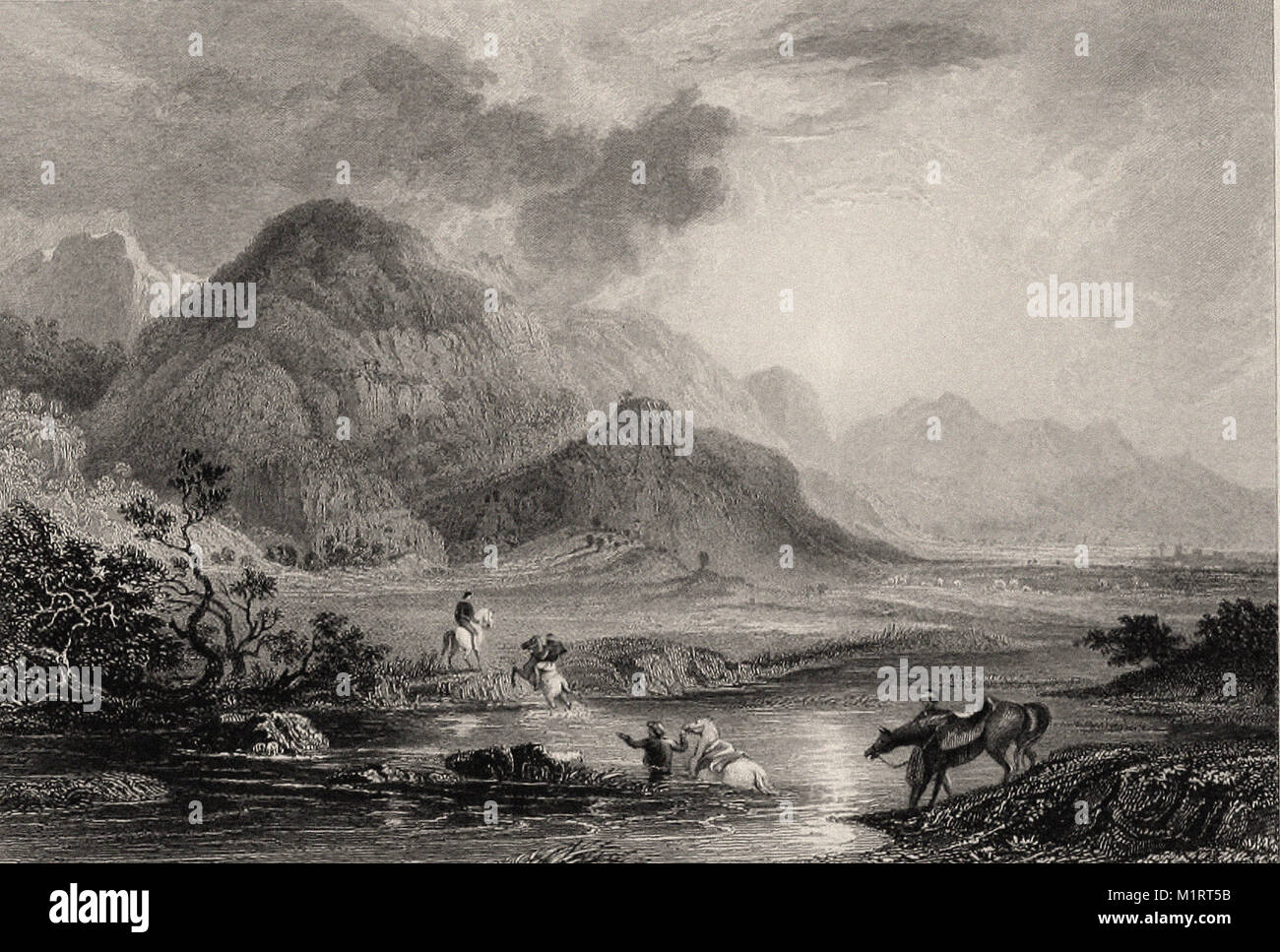 BROOK KISHON Landscape Illustration of the Bible British engraving