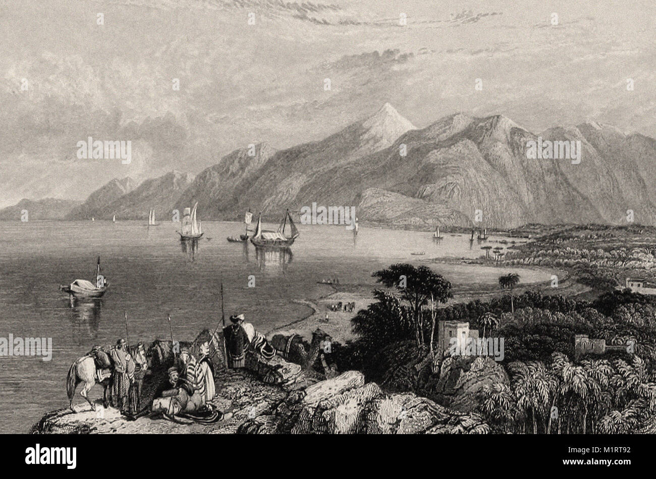 The Rance of LEBANON Landscape Illustration of the Bible British