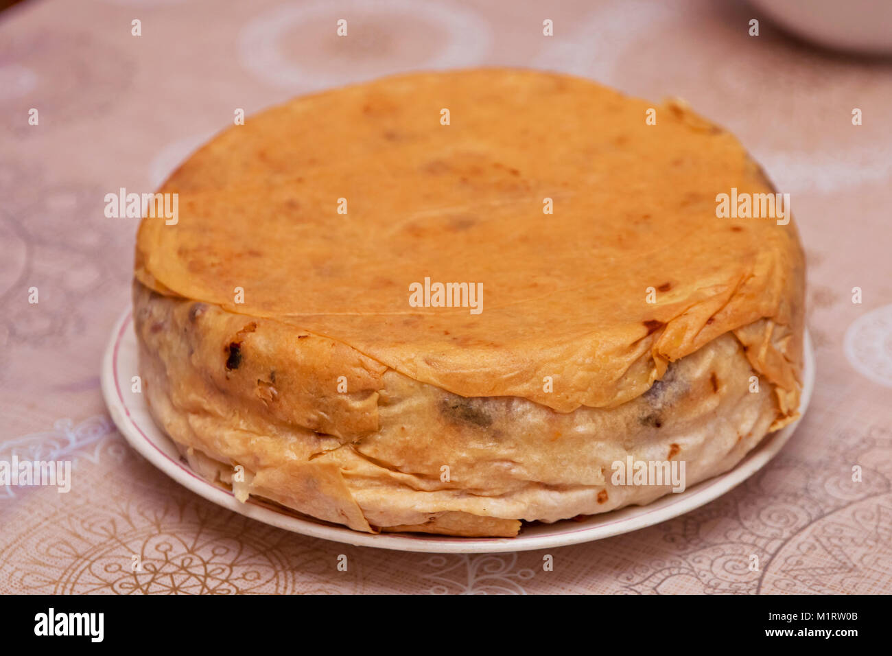 Shah pilaf. Khan pilaf in a pita. Traditional oriental dish . on