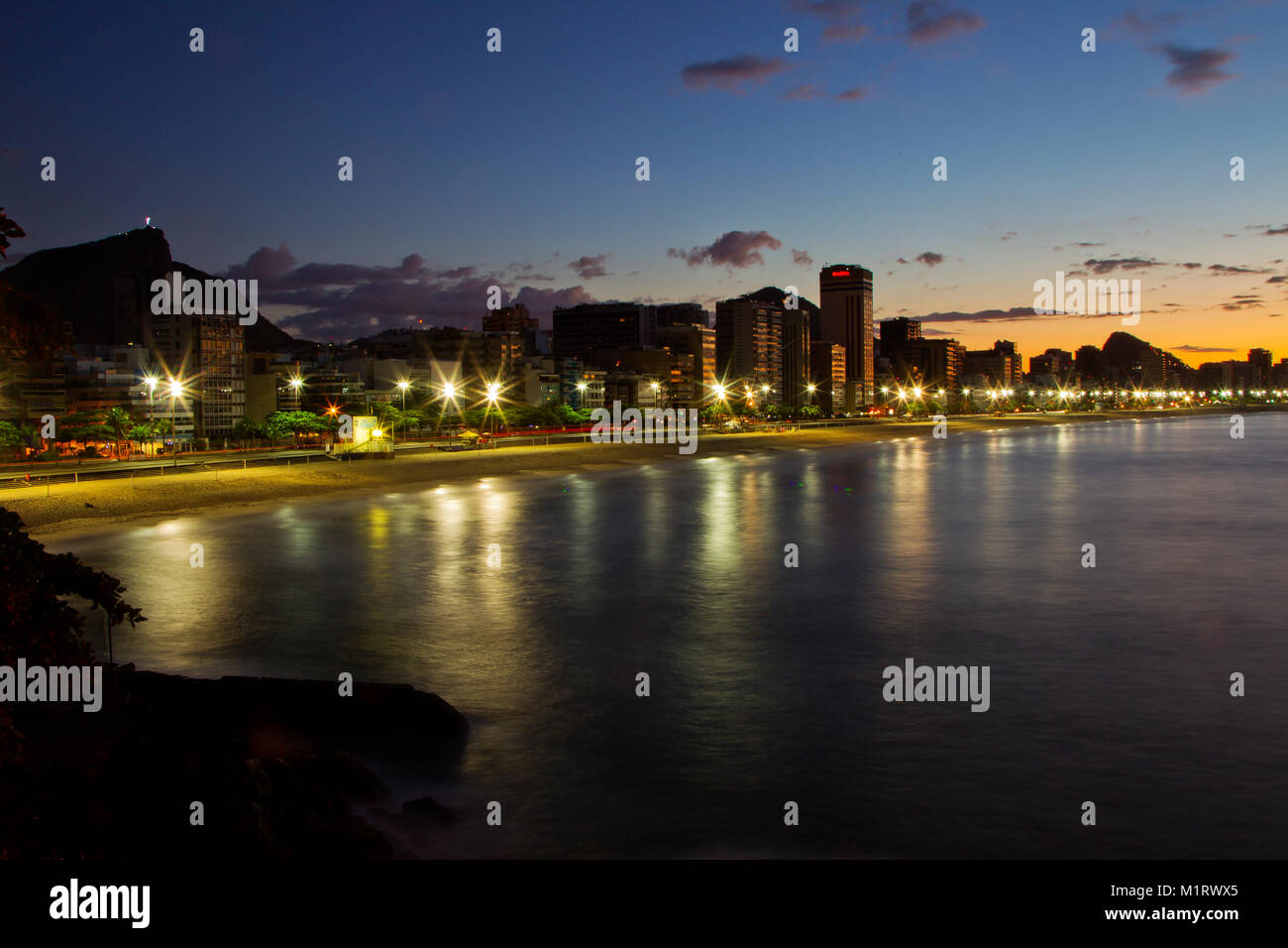 Leblon Beach as seen from the Av. Niemayer viewpoint, Rio de Janeiro ...