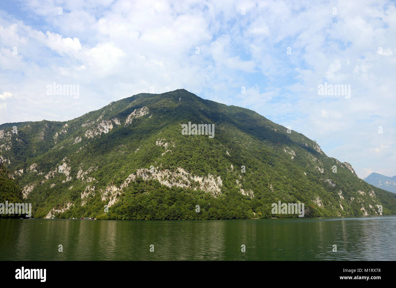 Tara mountain and Drina river canyon landscape Stock Photo