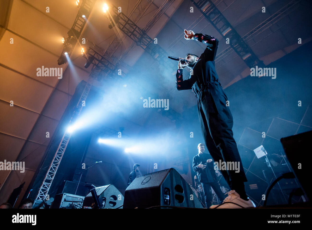 The Norwegian rap group Karpe Diem performs a live concert at the ...