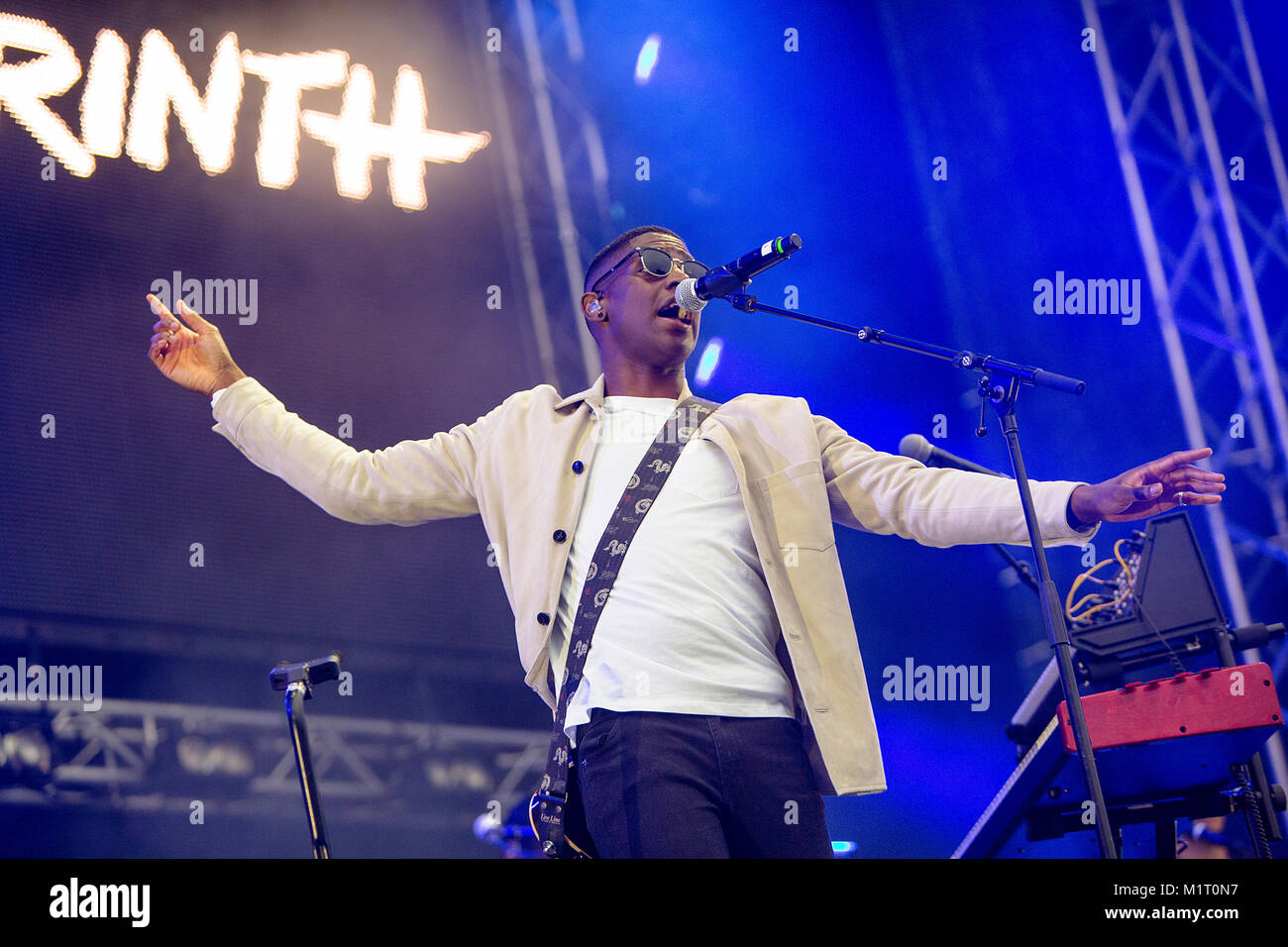 The English singer, musician and songwriter Labrinth performs a live