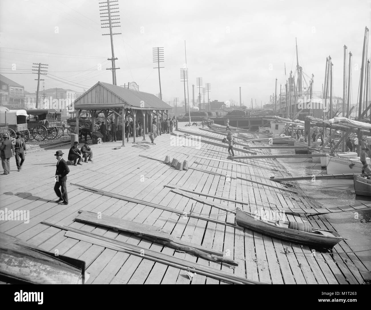 Oyster Luggers, New Orleans, Louisiana, USA, Detroit Publishing Company