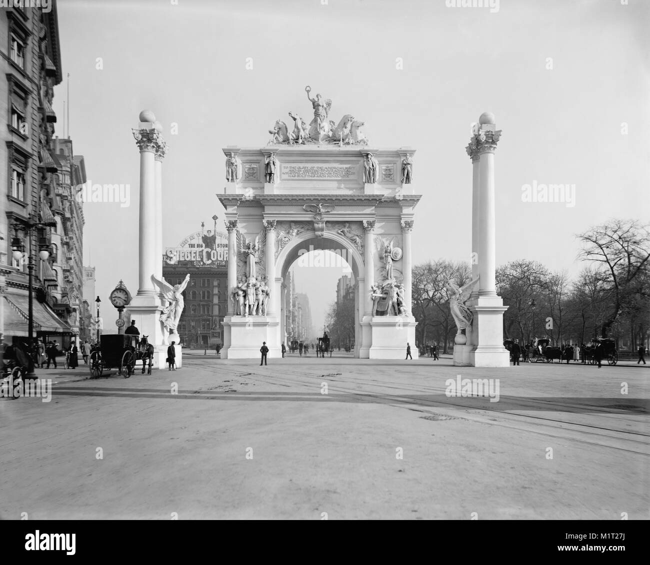 Dewey Arch, New York City, New York, USA, Detroit Publishing Company, 1900 Stock Photo