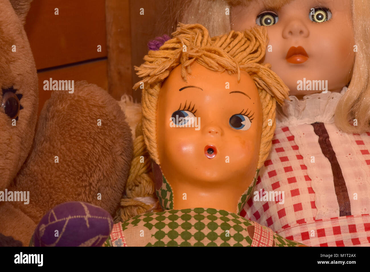 creepy blonde doll