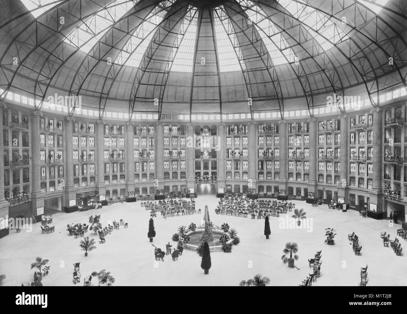Atrium, West Baden Springs Hotel, West Baden, Indiana, USA, Detroit Publishing Company, 1903 Stock Photo
