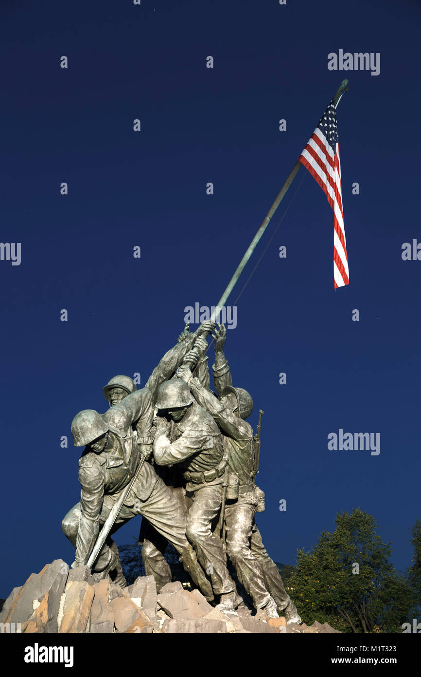 Iwo Jima Memorial (U.S. Marine Corps War Memorial), Arlington, Virginia (Washington, District of Columbia) USA Stock Photo