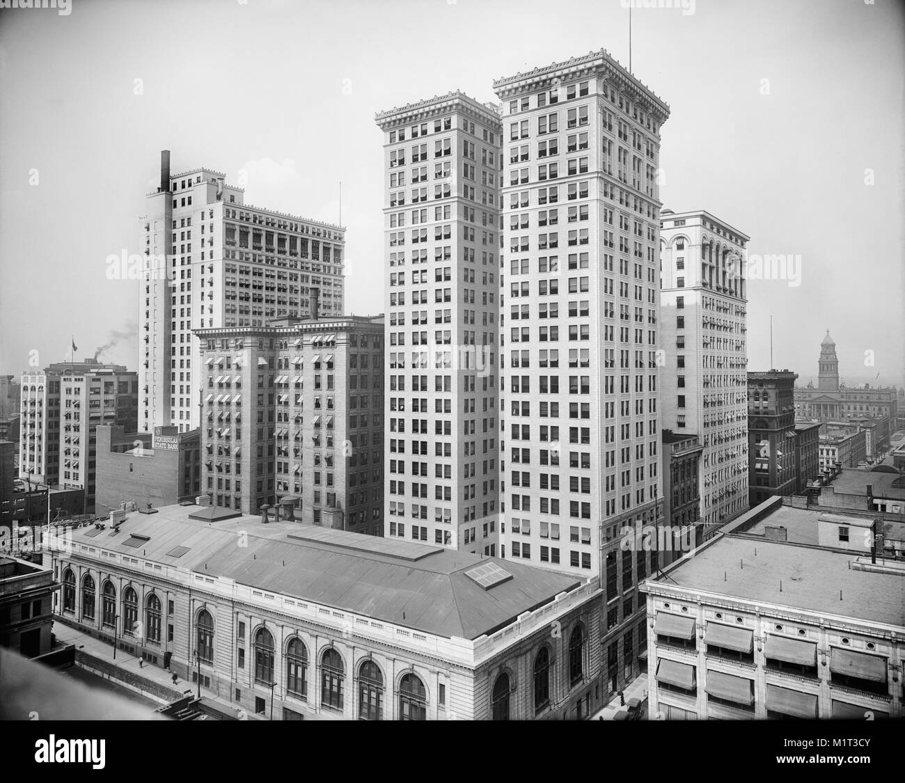 Dime, Penobscot, and Ford buildings, Detroit, Michigan, USA, Detroit