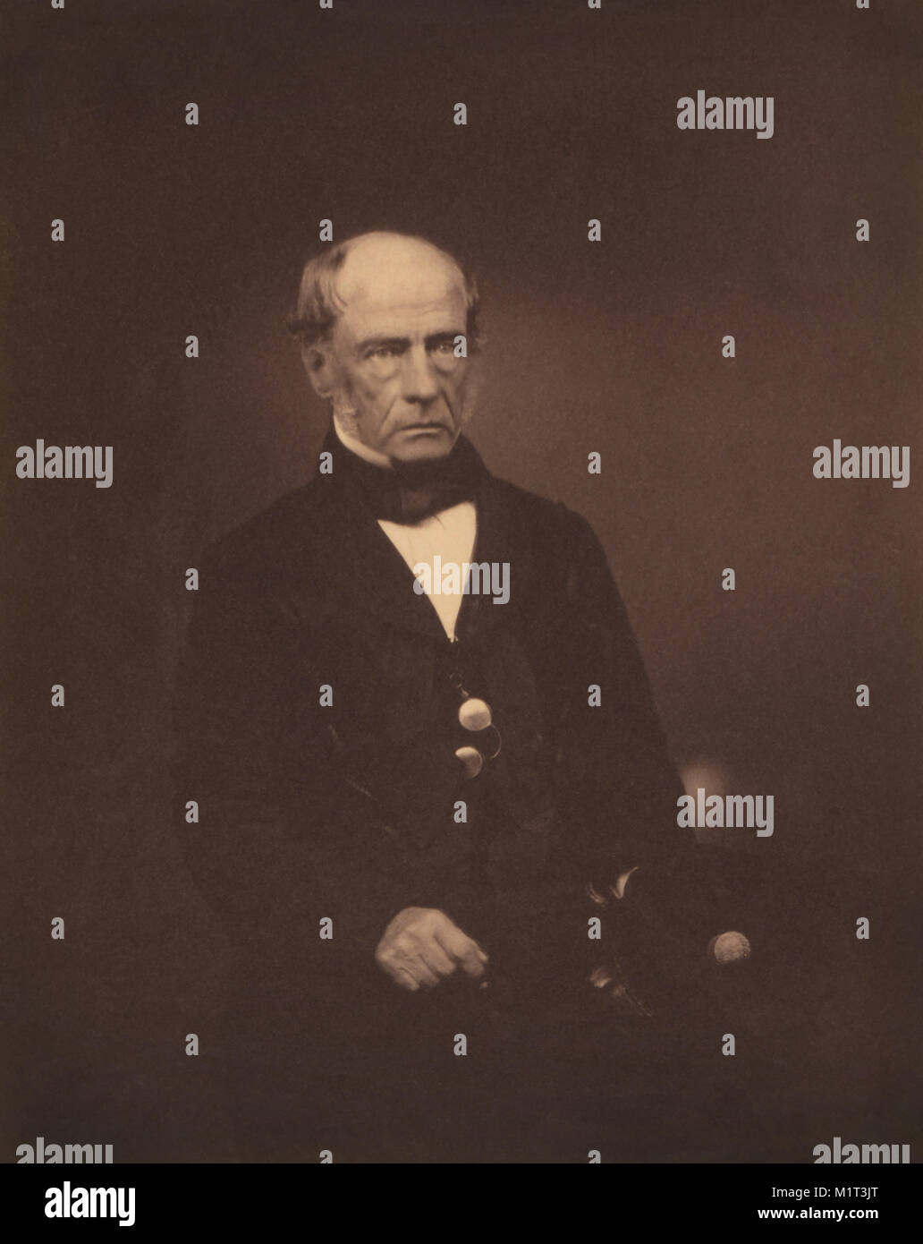 British Commissary General William Filder, Three-Quarter Length Seated Portrait, Crimean War, Crimea, Ukraine, by Roger Fenton, 1855 Stock Photo