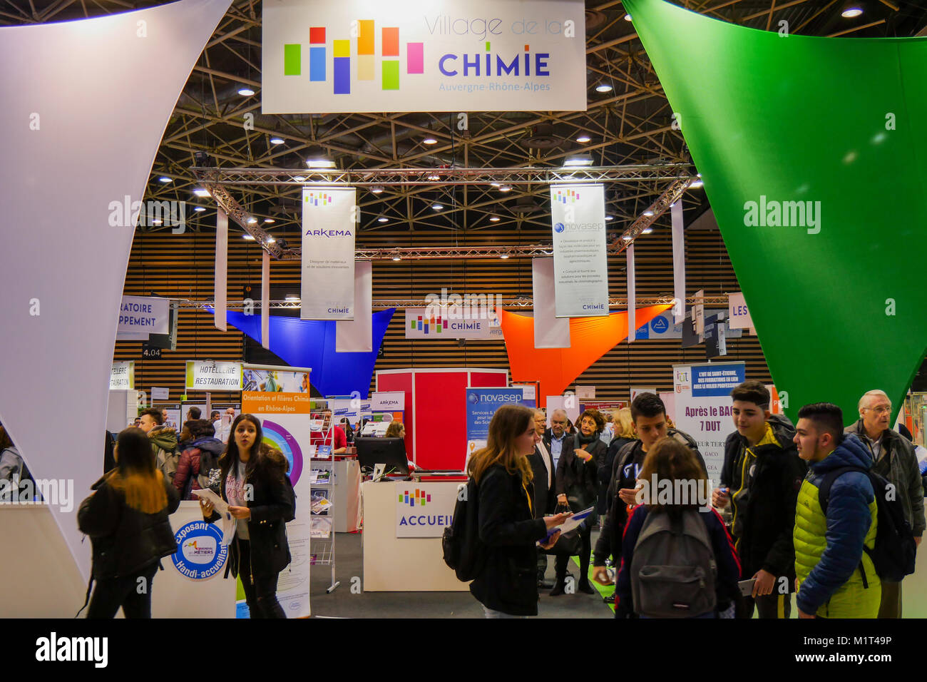 Chemical industries selfpromotion stand at the Mondial des Metiers job