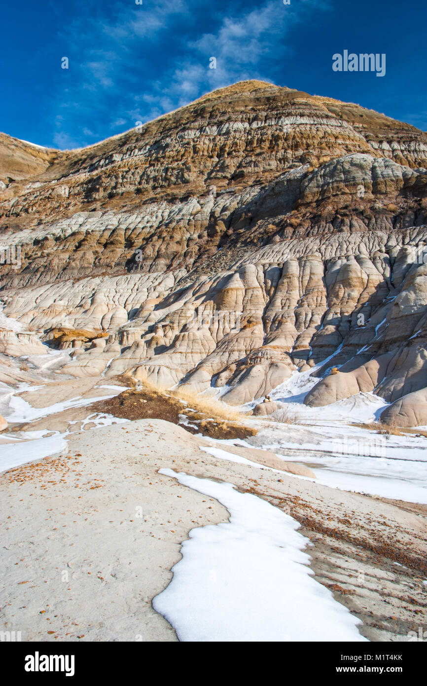 The badlands near Drumheller, Alberta are famous for rich deposits of