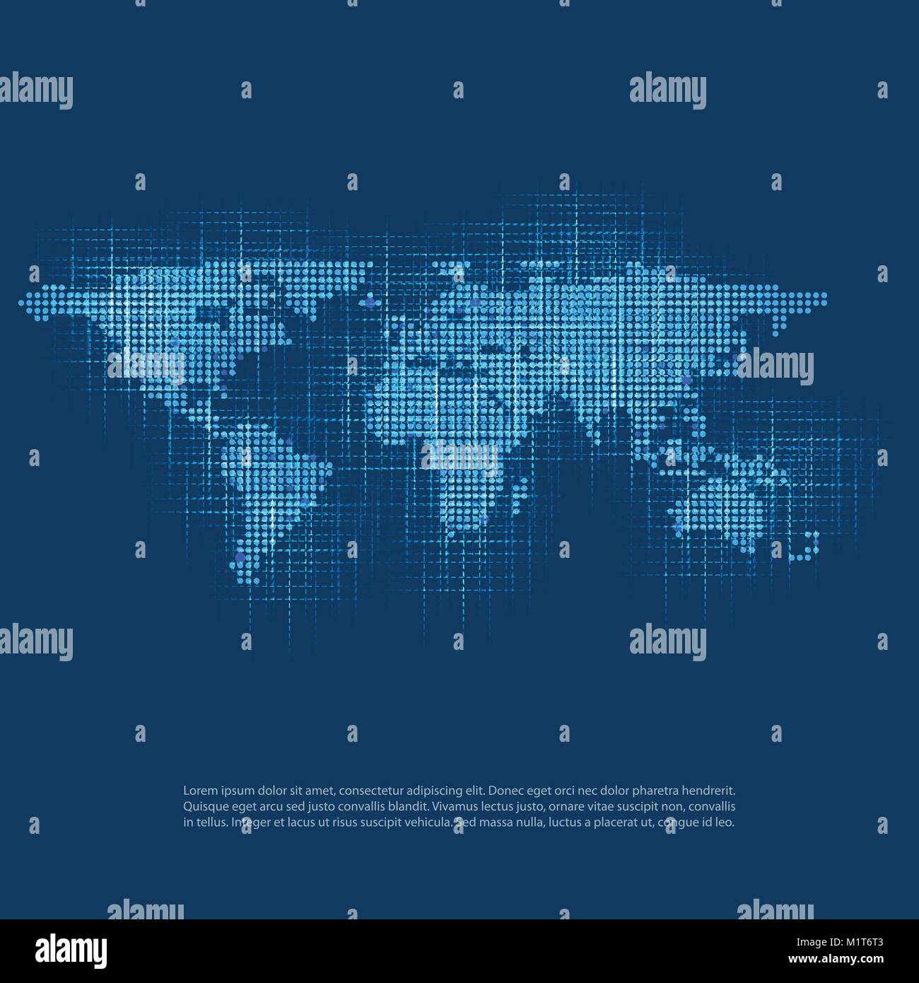 Cloud Computing and Networks Concept - Abstract World Map Background ...