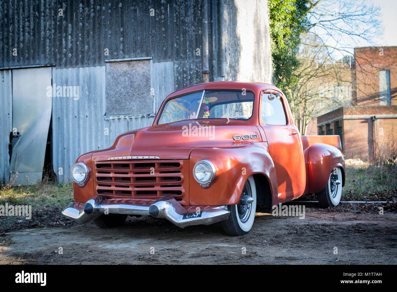 1953 Custom Studebaker pickup truck at Bicester Heritage Centre. Oxfordshire, England Stock Photo