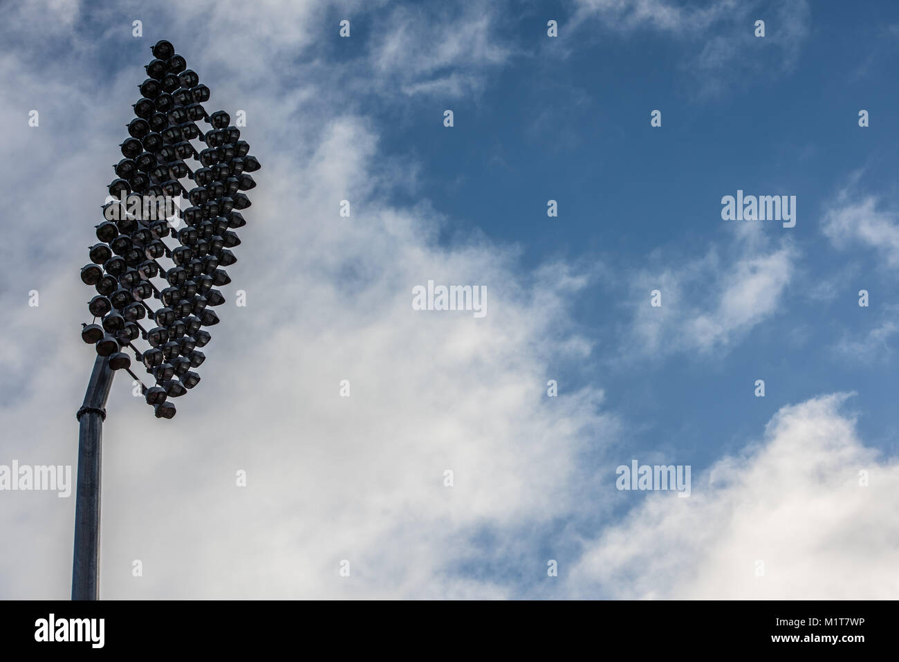 Floodlight at Lancashire Cricket Club, Manchester. Stock Photo