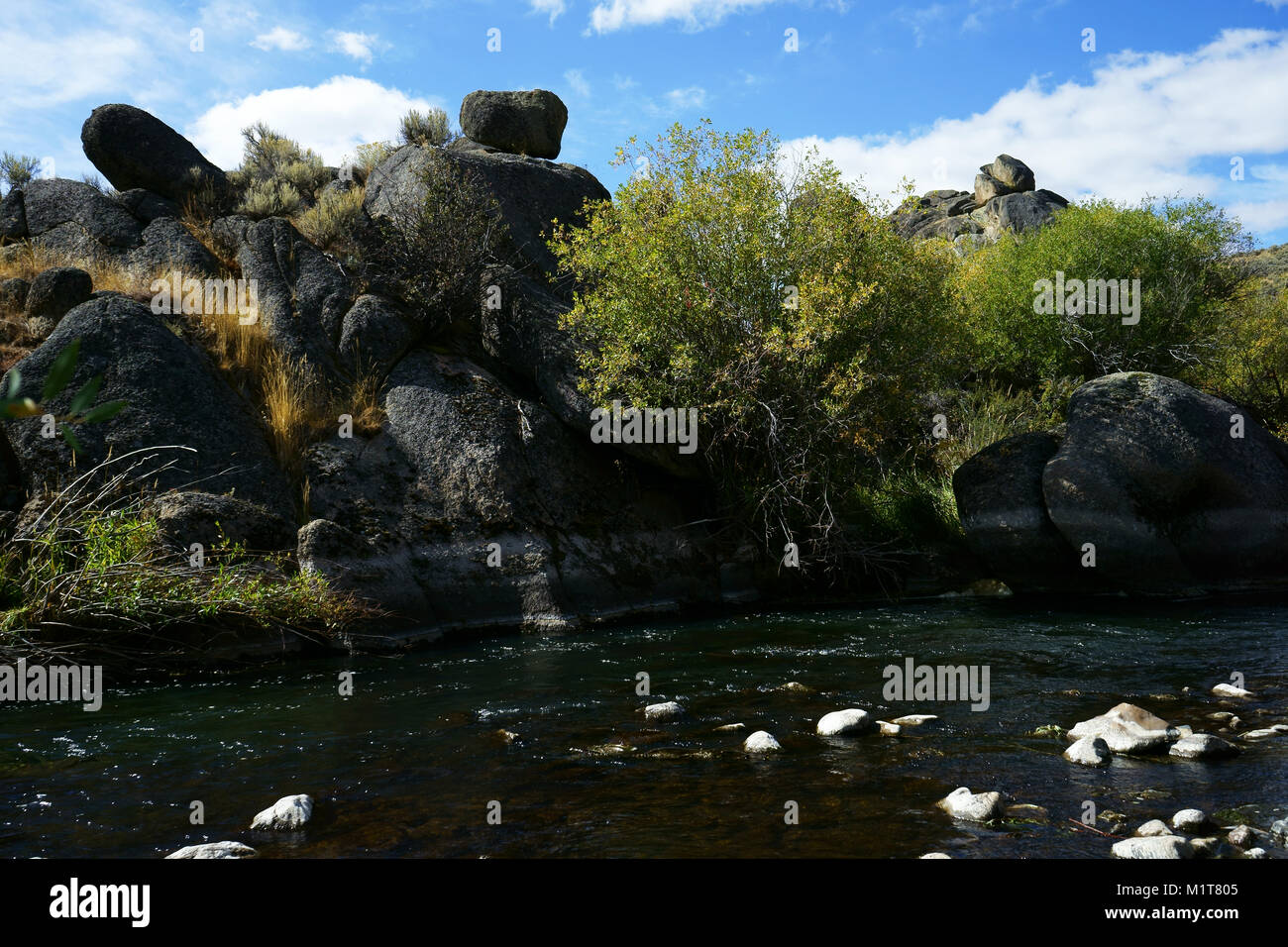 Rock formation at Mountain City  Points of Rocks, Owyhee river along highway 225, Nevada Stock Photo