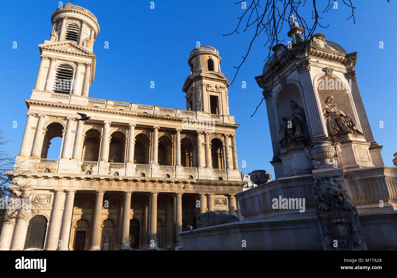 The church of Saint Sulpice, Paris, France Stock Photo Alamy