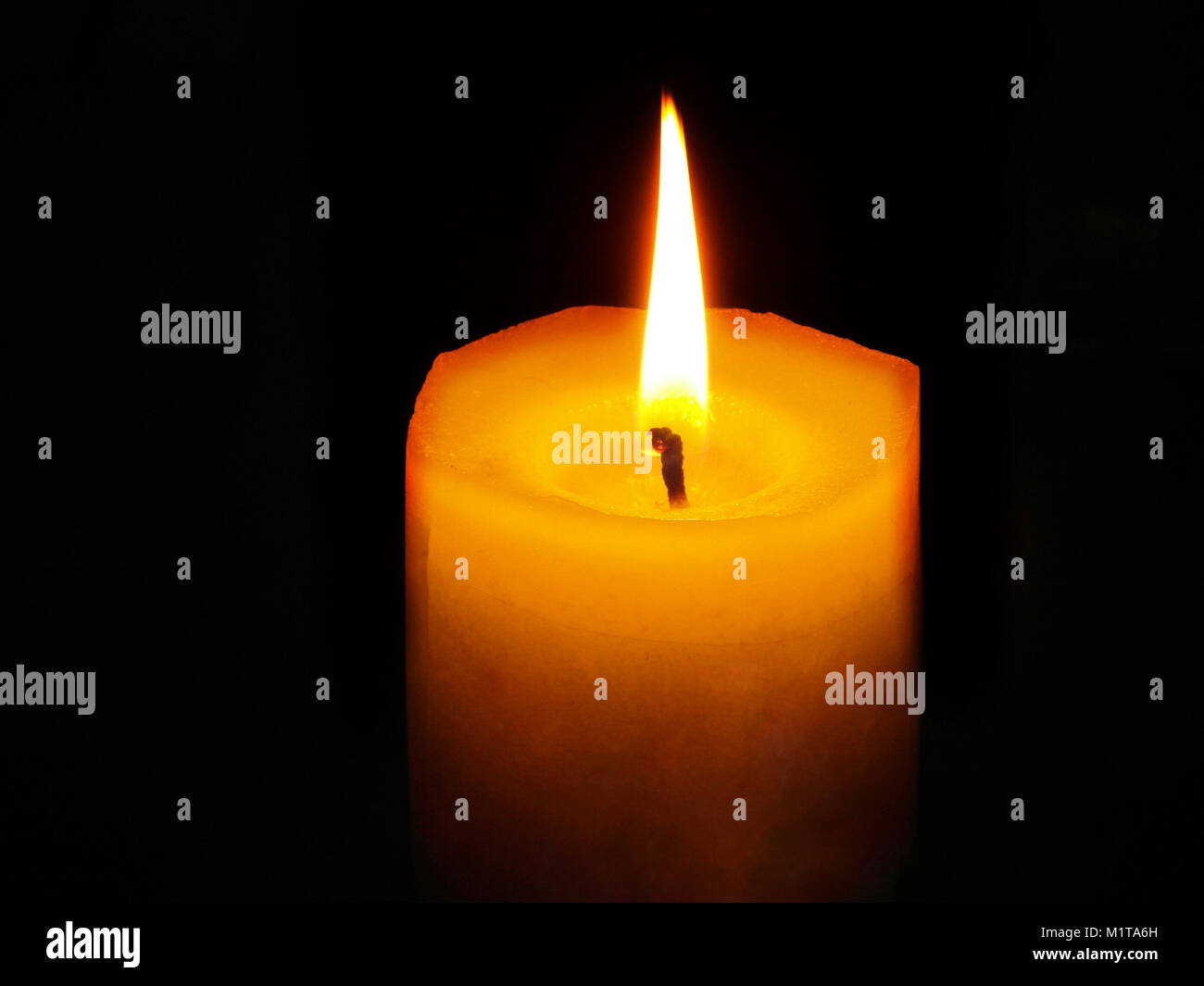 Candle in the dark Stock Photo Alamy